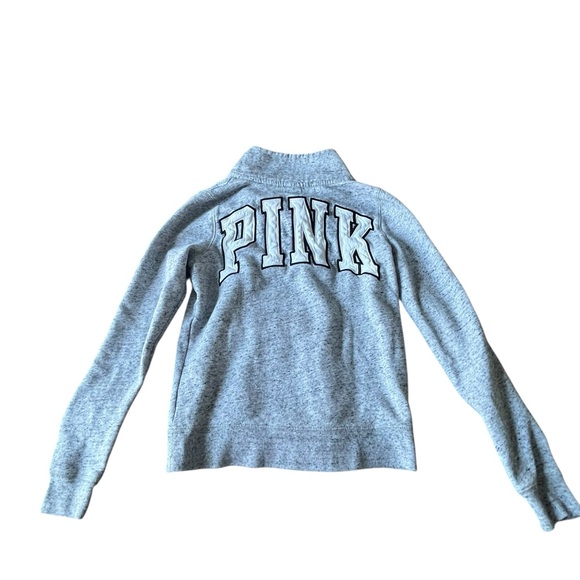 Victoria's Secret Gray Bomber Jacket with PINK Logo Size XS Cozy Core Capsule - Picture 2 of 6